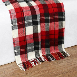 Плед из новозеландской шерсти "Vladi" Эльф 170х210, 02/NOAH, бел-красн-антр